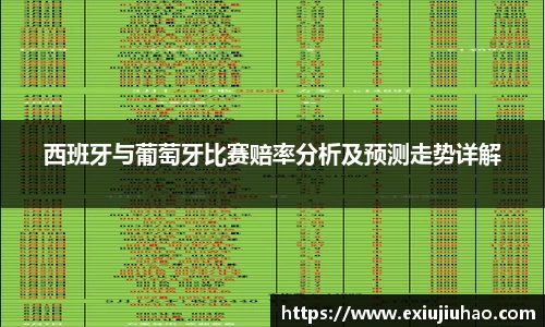 西班牙与葡萄牙比赛赔率分析及预测走势详解